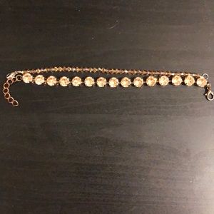 Crystal bracelets.  Two champaign bracelets